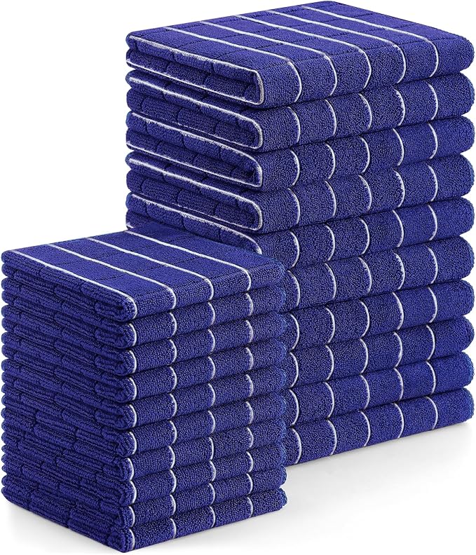 Homaxy Microfiber Kitchen Towels and Dishcloths Set, 20 Pack Soft and Absorbent by Homaxy
