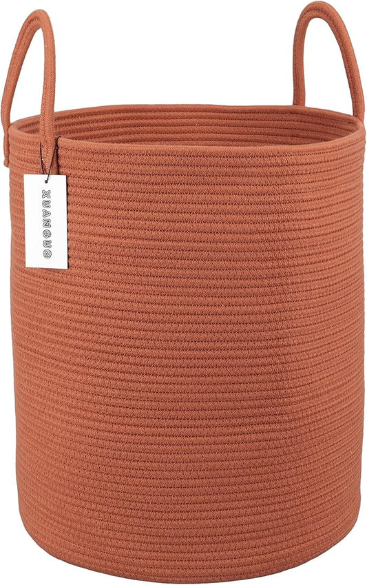 Cotton Rope Laundry Basket Hamper by XUANGUO