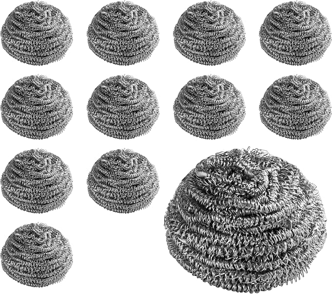 New Star Foodservice 54460 Extra Large Stainless Steel Sponges Scrubbers by NewStarFoodservice