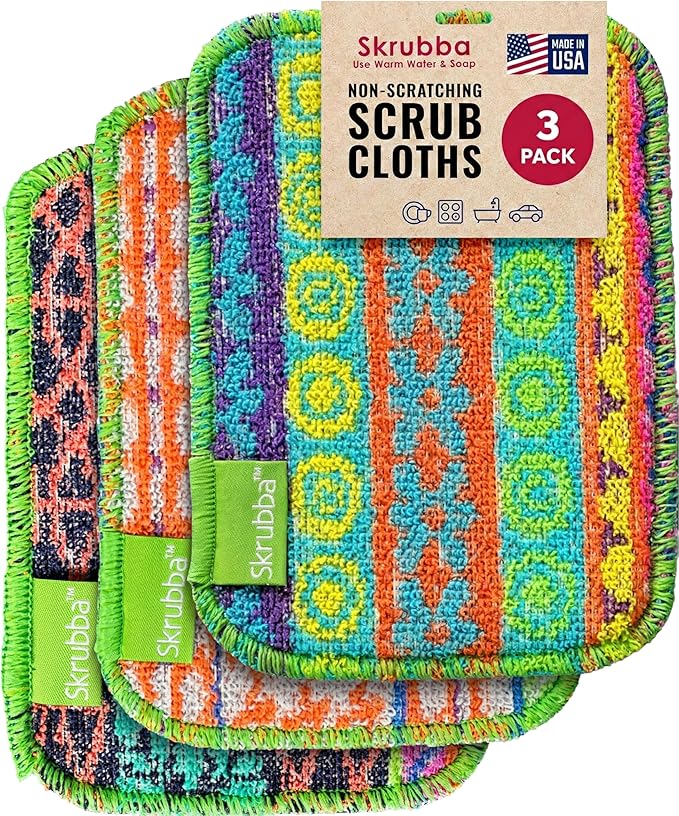 Wet-it! Skrubba 3-Pack Reusable Dish Scrubbers – Non-Scratch Scouring Pads by Wet-It
