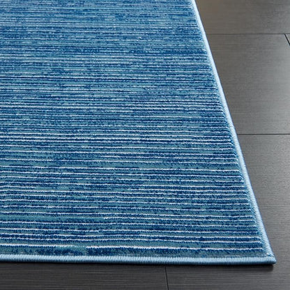 SAFAVIEH Vision Collection Area Rug - 5' Square, Blue, Modern Ombre Design, Non-Shedding & Easy to Clean, Ideal for Living Room, Bedroom, Dining Space (VSN606M)
