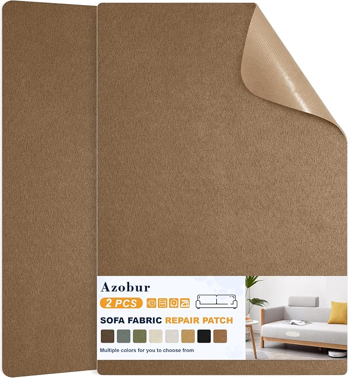 Azobur Couch Patch Repair Fabric, Microfiber Fabric, Self-Adhesive, by Azobur