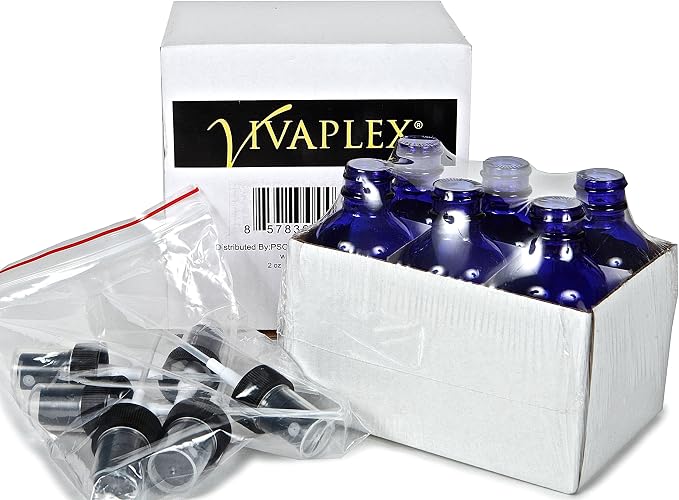 Vivaplex 6, Cobalt Blue, 2 oz Glass Bottles, - Image 3