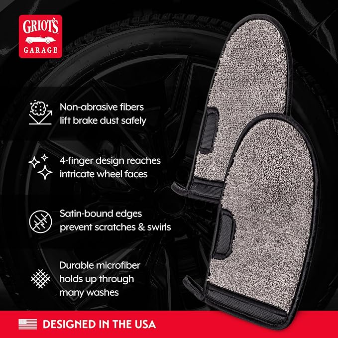 Griot's Garage Microfiber Wheel Wash Mitts, Scratch-Free Cleaning - Image 3