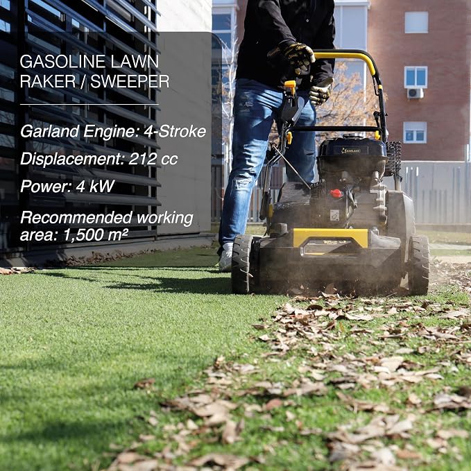 Artificial Turf Sweeper by Roll & Comb, Gas Powered Lawn Rake - Image 4