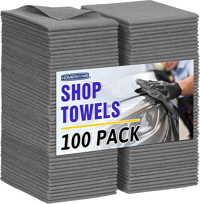 HOMERHYME Microfiber Cleaning Cloth, 100 Pack Cleaning Rags Microfiber Towel by HOMERHYME