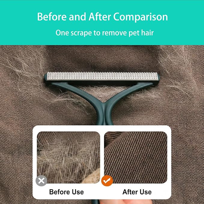 Carpet Rake for Pet Hair Removal, 30-51" Adjustable Stainless Steel Handle - Image 5