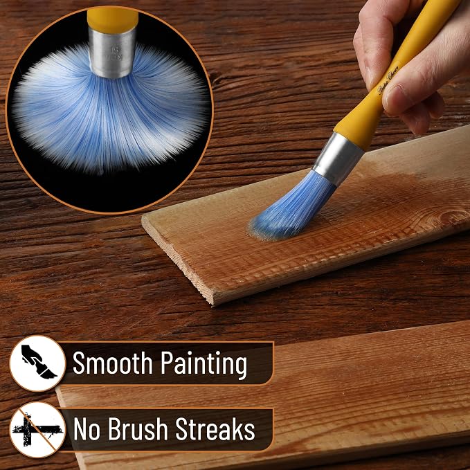 Bates- Trim Paint Brush, 0.75 Inch, Ergonomic Non-Slip Handle, Synthetic - Image 5
