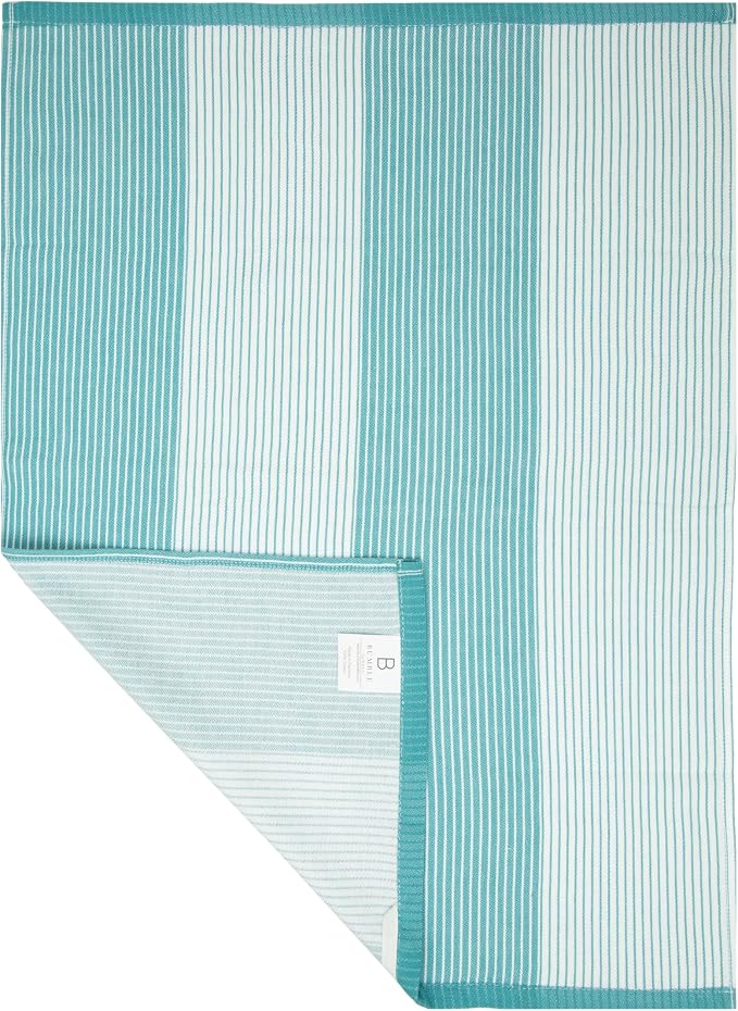 Premium Kitchen Towels | Yarn Dyed Flat Woven Stripe Kitchen Towel Set| 238 GSM - Image 5
