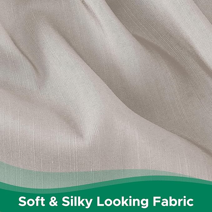 Biscaynebay Wrap Around Bed Skirts for King & Cal King Beds 19" Long Drop, Camel Grey Adjustable Elastic Dust Ruffles Easy Fit Wrinkle Resistant Silky Luxurious Fabric Machine Washable