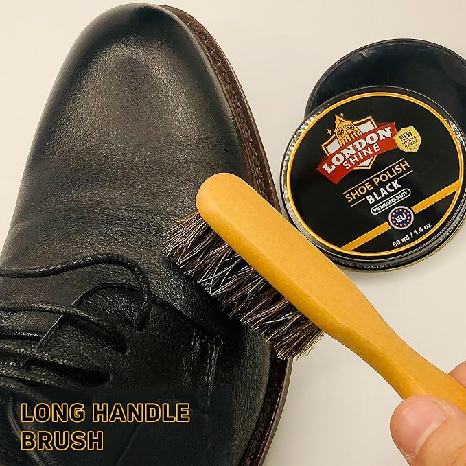 Horsehair Shoe Brush Kit 4 Piece – Premium Horsehair Shoe Brush Set - Image 2
