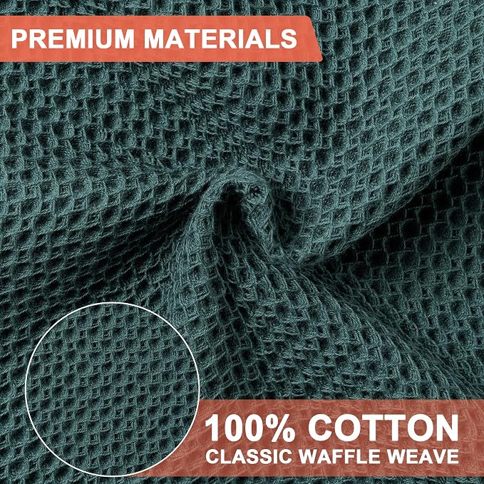 BOOMIBOO 6-Pack Kitchen Dish Cloths, 100% Cotton Waffle Weave, Ultra Soft - Image 2