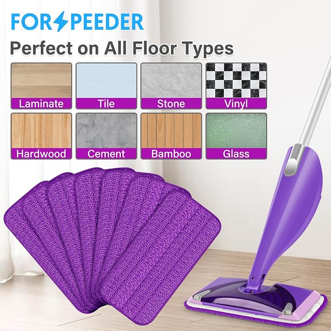 Reusable Mop Pads for Swiffer WetJet, Wet Pads Refills for 12'' Spray Mop - Image 7