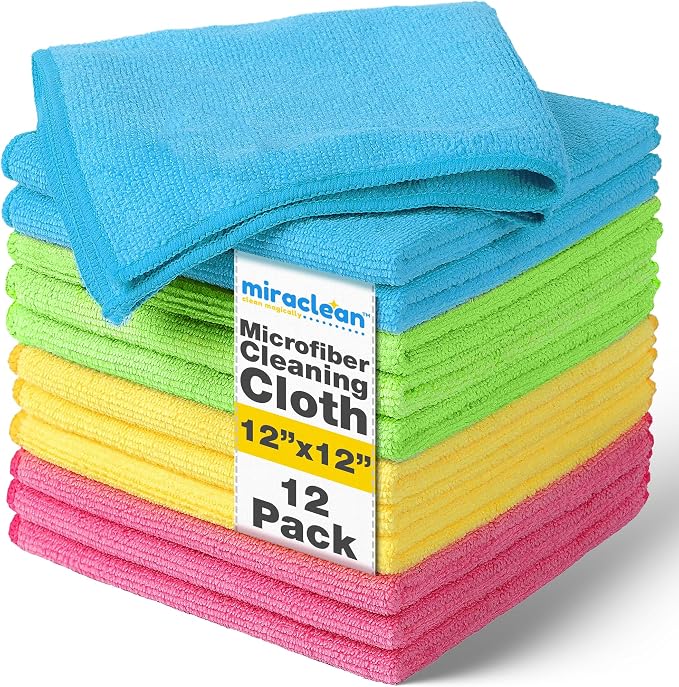 Microfiber Cleaning Cloth 12 Pack by MIRACLEAN