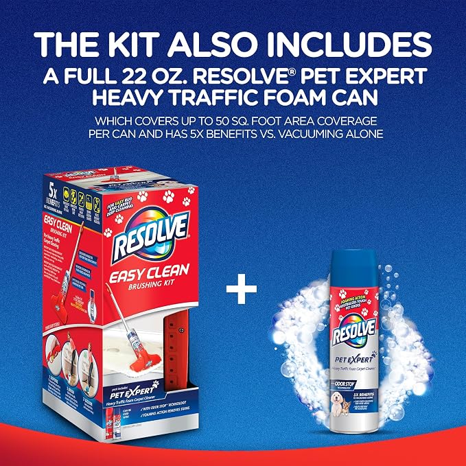 Resolve Pet Expert Easy Clean Carpet Foam Spray Refill, 2 Piece Set, Stain and - Image 4