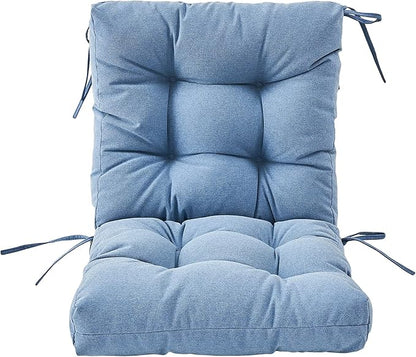 ARTPLAN Seat/Back Outdoor Chair Cushion,Set of 4 Patio Chair Cushion with Tie,Tufted Replacement for Patio Furniture,20x20x4 Inches,4 Count