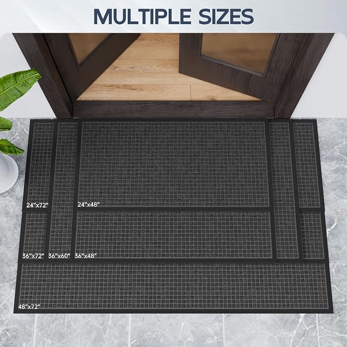 Amyracel Entrance Front Door Mat, Heavy Duty Rubber Backing Doormat - Image 7