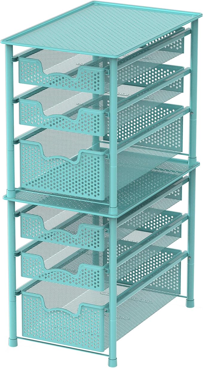 Simple Houseware Stackable 3 Tier Sliding Basket Organizer Drawer - Image 5