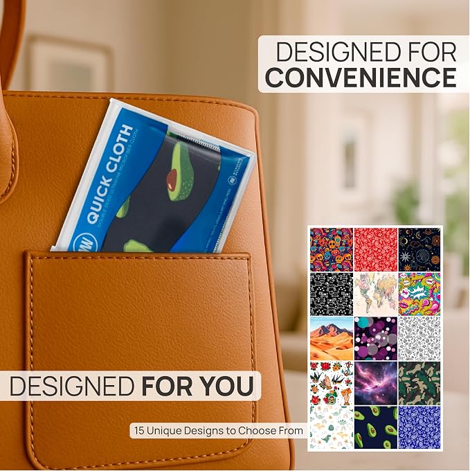 Quick Cloth Microfiber Glasses Cleaning Cloths – 8x8, 1 Pack - Image 5