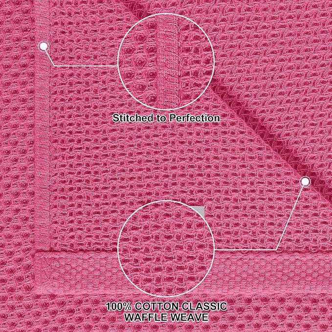 Homaxy 100% Cotton Kitchen Towels and Dishcloths Set, 12 x 12 Inches and 13 x - Image 2