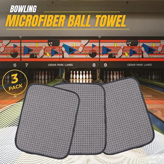 TonGass (3-Pack Microfiber Bowling Ball Towel 10 Inches x 8 Inches Premium - Image 4