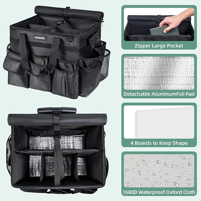 Large Rolling Cleaning Caddy Bag - Image 4