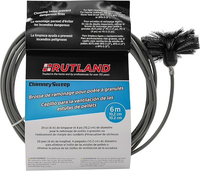 Rutland 4-Inch Pellet Stove/Dryer Vent Brush - Image 2