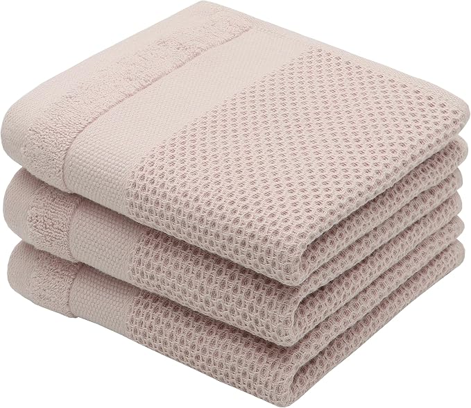 Mia'sDream Cotton Waffle Weave Hand Face Head Towel, Kitchen Tea Dish Washcloths by MiasDream
