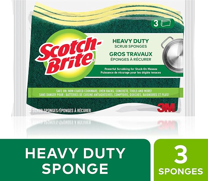 Scotch-Brite MMMHD3 Heavy Duty Scrub Sponge, 3 Per Pack - Image 2