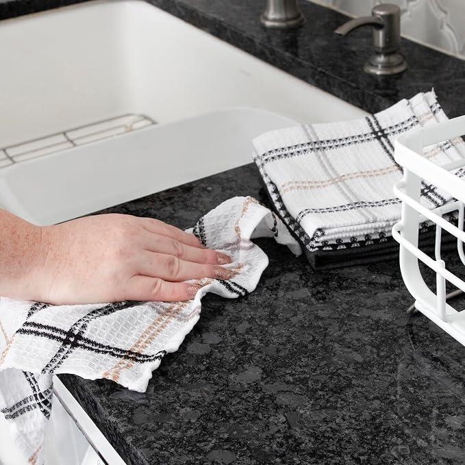 T-Fal Premium Waffle Dish Cloths, Super Soft Long Lasting 100% Cotton Flat - Image 4