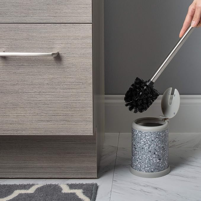Bath Bliss Toilet Brush and Holder | Self Closing Lid | 360 Degree Brush Head | - Image 6