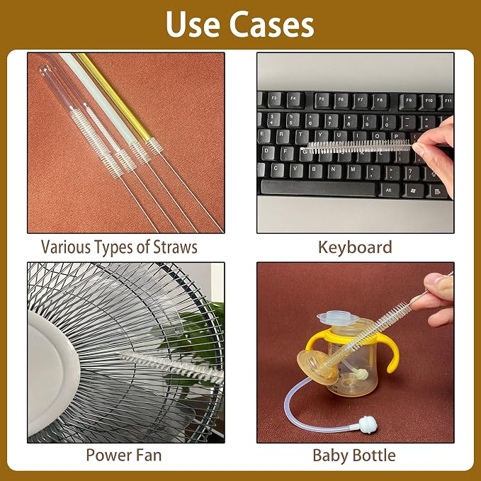 Straw Cleaner for Reusable Straws, Straw Cleaner Brush Extra Long 12 Inch - Image 6