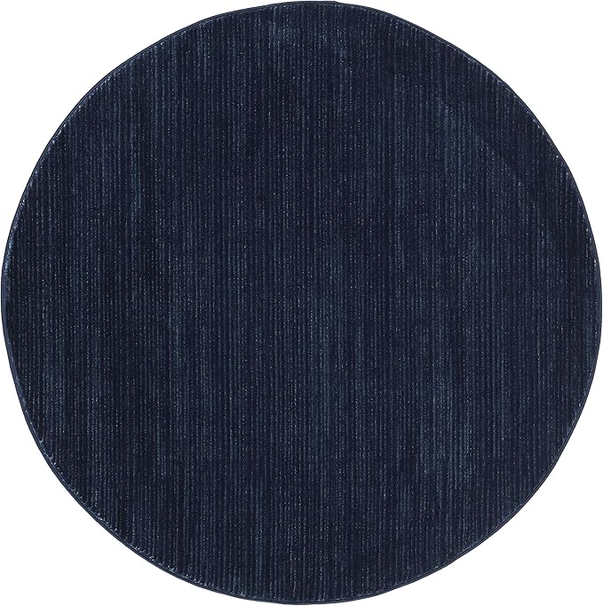 SAFAVIEH Vision Collection Area Rug - 10' Round, Navy, Modern Ombre Design, Non-Shedding & Easy to Clean, Ideal for Living Room, Bedroom, Dining Space (VSN606N)