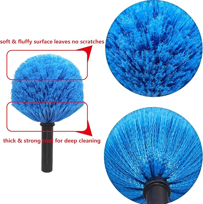 Twist-On Cobweb Duster Head, Soft Bristles Spider Web Duster Brush - Image 3