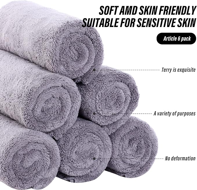 MOONQUEEN 6 Pack Premium Hand Towels - Image 7