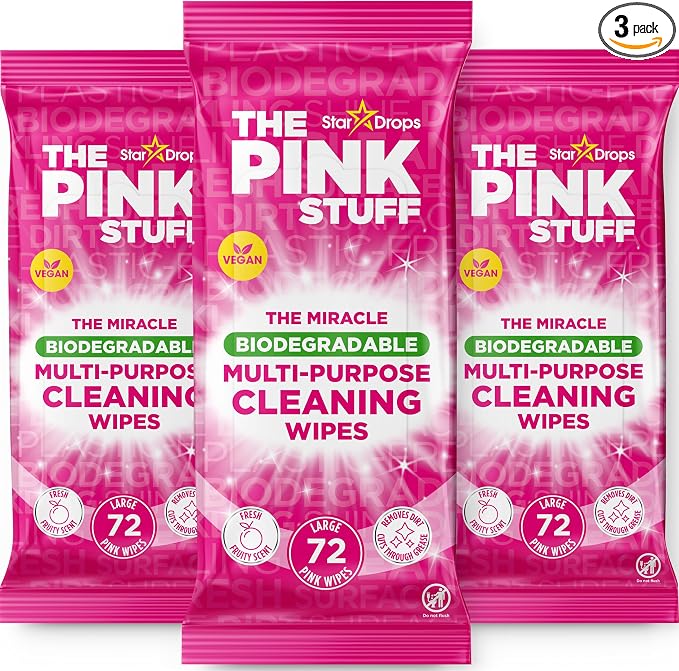 Stardrops The Pink Stuff Miracle Multi-Purpose Cleaning Wipes – 216 Count – by ThePinkStuff