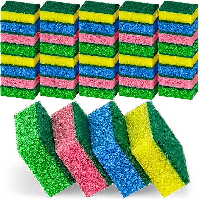 DecorRack 40 Pack Kitchen Sponges, Heavy Duty, Non-Scratch Cleaning Scrub - Image 4
