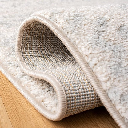 SAFAVIEH Area Rug 8x10 - Tulum Collection - Large - Ivory & Light Grey, Moroccan Boho Tribal Design, Non-Shedding & Easy to Clean, Ideal for Living Room, Bedroom, Dining Space (TUL272G)