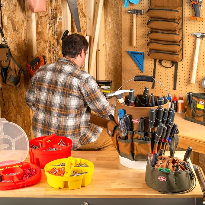 Bucket Boss The Bucketeer Bucket Tool Organizer in Brown - Image 15