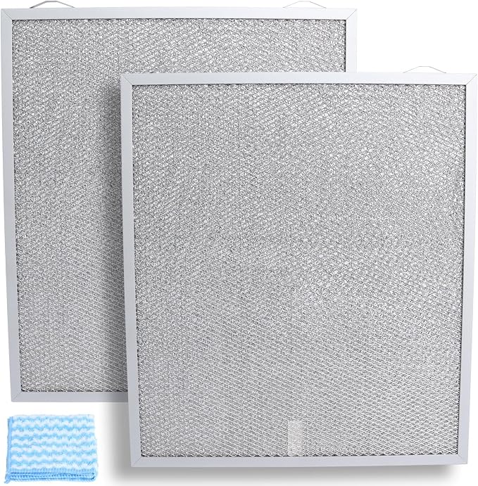 S99010430-002 Range Hood Filter 15-3/4" x 13-7/8" x 3/8", 2 Pack Aluminum Mesh by WADOY