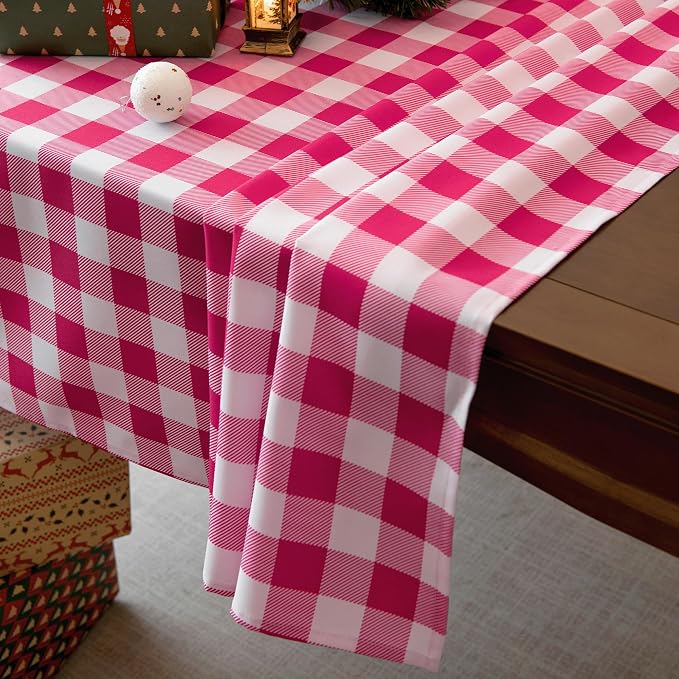 Waterproof Gingham Tablecloth Fabric - Image 3