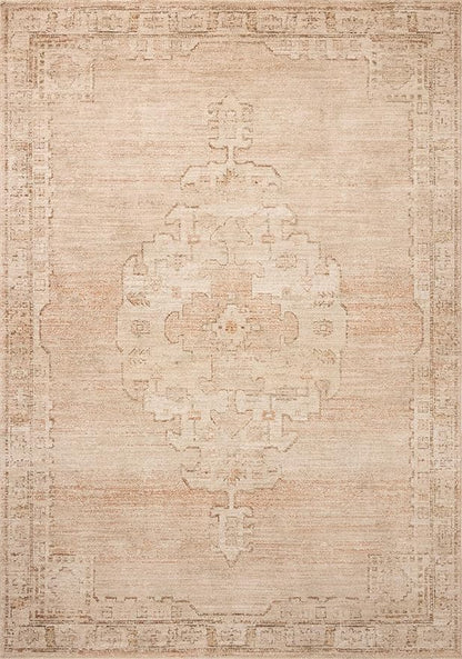 Loloi Chris Loves Julia Palma Collection PLM-02 Spice/Natural 2'-7" x 7'-6" Runner Rug Vintage Style Boho Living Room Bedroom Carpet
