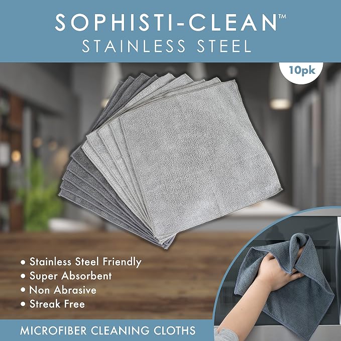 Sophisti-clean Microfiber Cleaning Cloths, Attract Dust Like a Magnet, Use Wet - Image 7