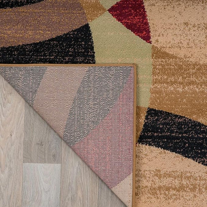 Rugshop Contemporary Abstract Circles Perfect for high Traffic Areas of Your Living Room,Bedroom,Home Office,Kitchen Area Rug 9' x 12' Multi
