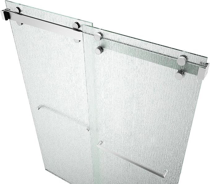 Monaco 56.5-60" W x 78" H 3/8" Twinglide Frameless Shower Door by EurotechShowers