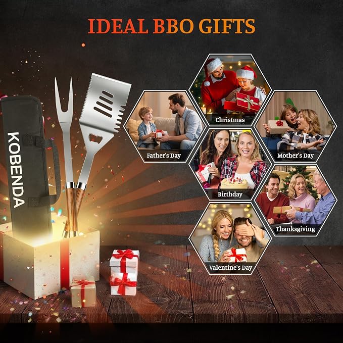 BBQ Grill Accessories, Stainless Steel Grilling Set - Image 4