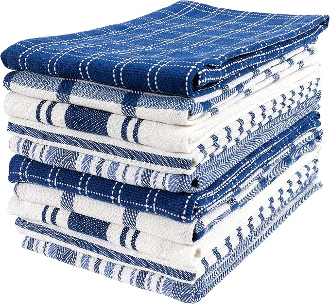 KAF Home Assorted Flat Kitchen Towels | 100% Cotton by KAFHome