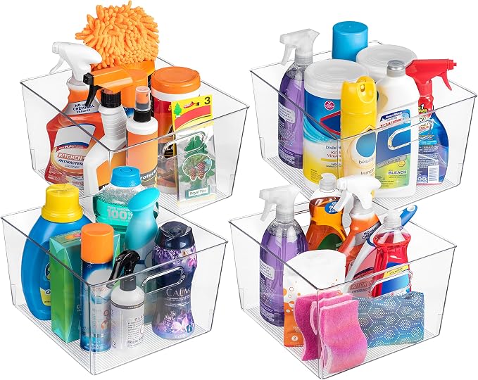 ClearSpace Clear Plastic Storage Bins – XL 6 Pack Perfect Kitchen or Pantry - Image 3