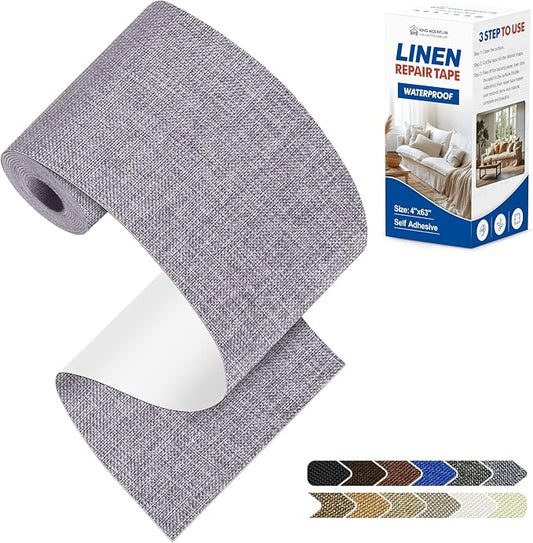 KING MOUNTAIN Linen Repair Patches, Self-Adhesive Linen Fabric Patches by ForABetterHomeLife