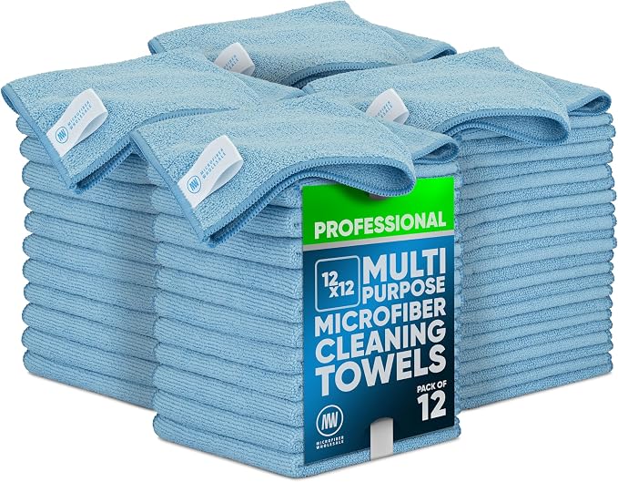 Microfiber Cleaning Wholesale Cloths | Size 12" x 12"| All Purpose Microfiber by MicrofiberWholesale